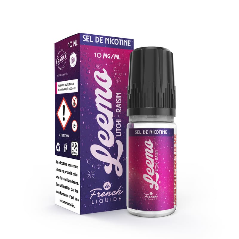 LE FRENCH LIQUIDE Leemo Litchi Raisin - E-liquide 10ml-10 mg (Sel de nicotine)-VAPEVO