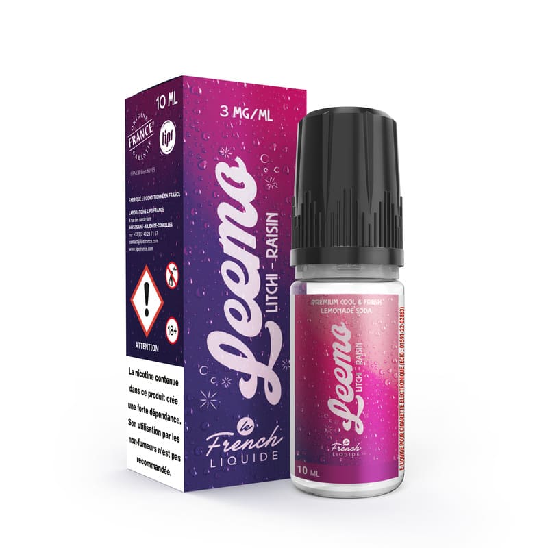 LE FRENCH LIQUIDE Leemo Litchi Raisin - E-liquide 10ml-3 mg-VAPEVO