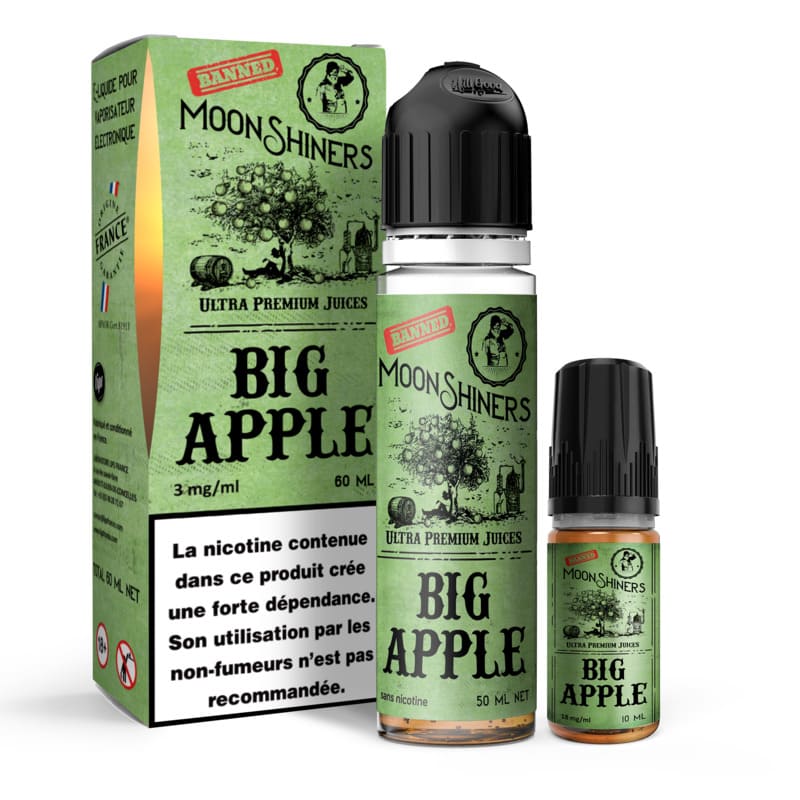 LE FRENCH LIQUIDE Moonshiners Big Apple - Kit Easy2Shake 60ml-3 mg-VAPEVO