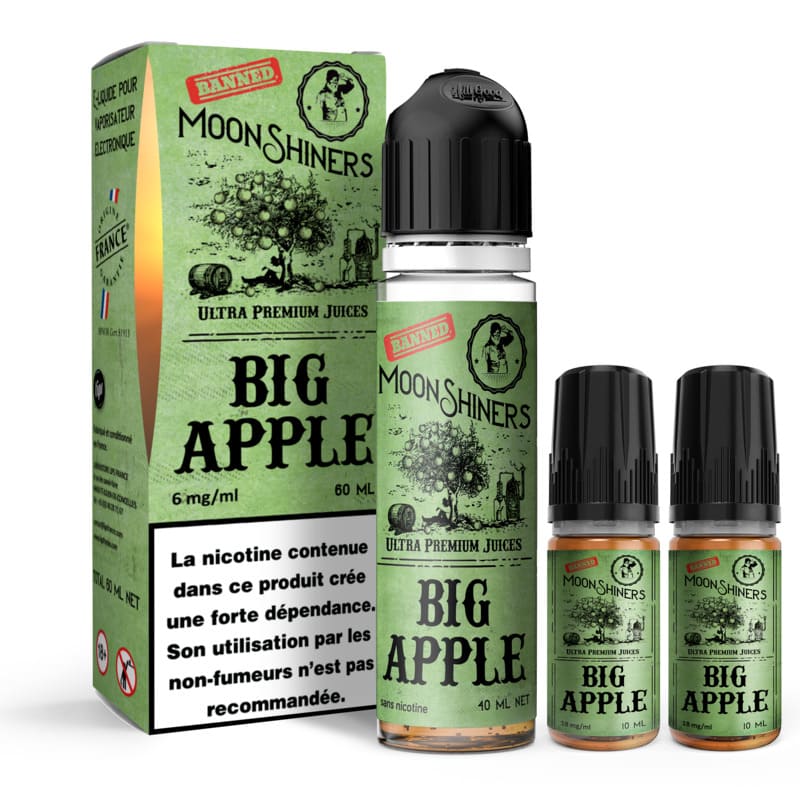 LE FRENCH LIQUIDE Moonshiners Big Apple - Kit Easy2Shake 60ml-6 mg-VAPEVO