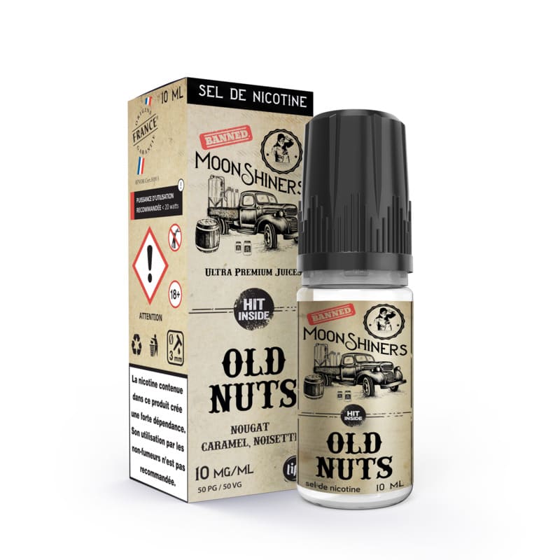 LE FRENCH LIQUIDE Moonshiners Old Nuts - E-liquide 10ml-10 mg (Sel de nicotine)-VAPEVO