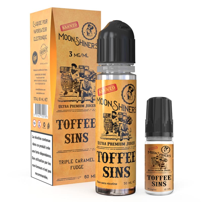 LE FRENCH LIQUIDE Moonshiners Toffee Sins - Kit Easy2Shake 60ml-3 mg-VAPEVO