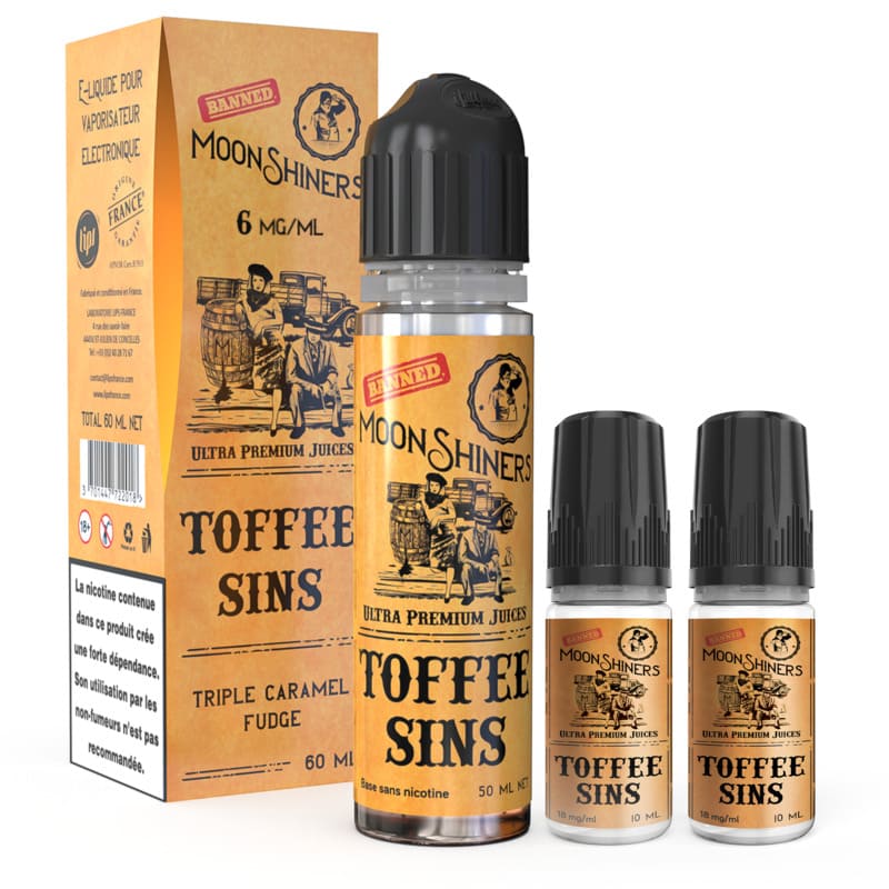 LE FRENCH LIQUIDE Moonshiners Toffee Sins - Kit Easy2Shake 60ml-6 mg-VAPEVO