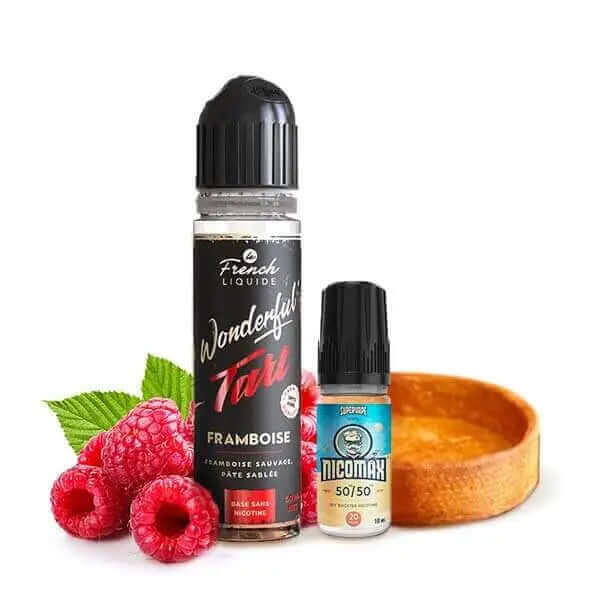 LE FRENCH LIQUIDE Wonderful Tart Framboise 50ml + 1 Booster Nicomax 20mg-VAPEVO