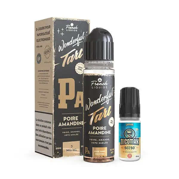 LE FRENCH LIQUIDE Wonderful Tart Poire Amandine 50ml + 1 Booster Nicomax 20mg-VAPEVO