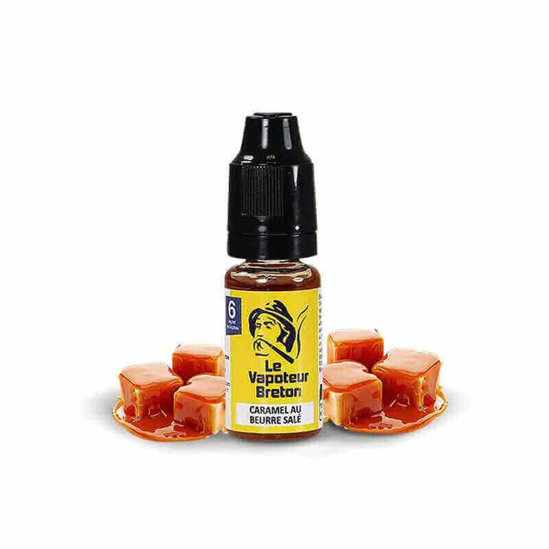 LE VAPOTEUR BRETON E-liquide Caramel au Beurre Salé 10ml-VAPEVO