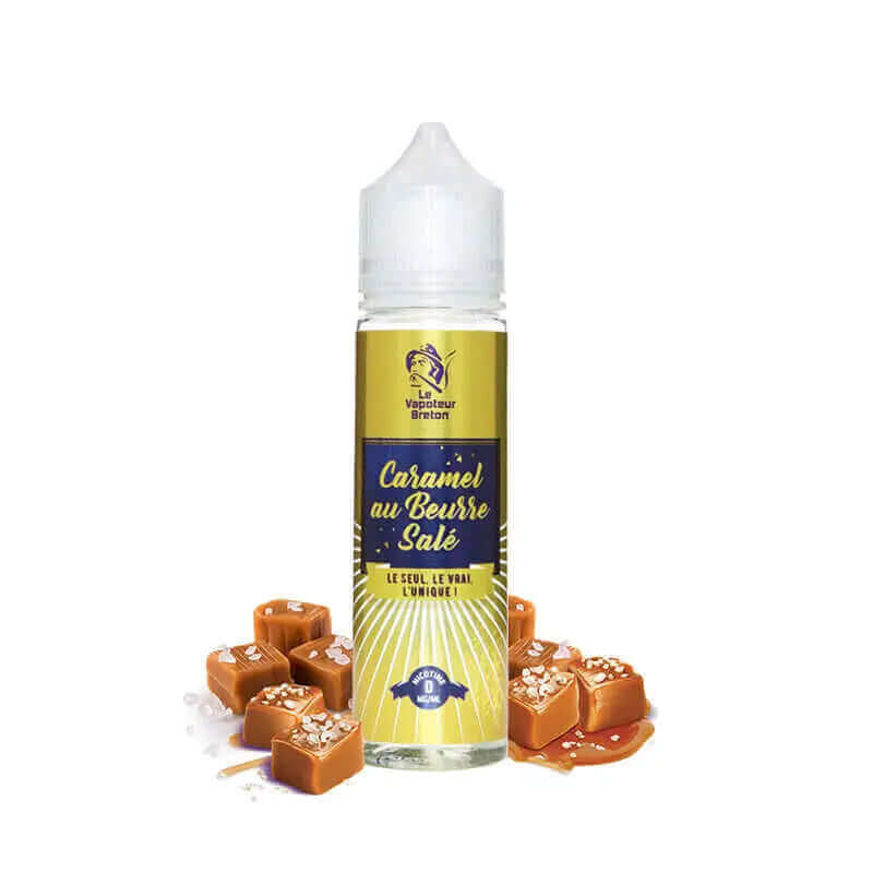 LE VAPOTEUR BRETON E-liquide Caramel au Beurre Salé 50ml-0 mg-VAPEVO