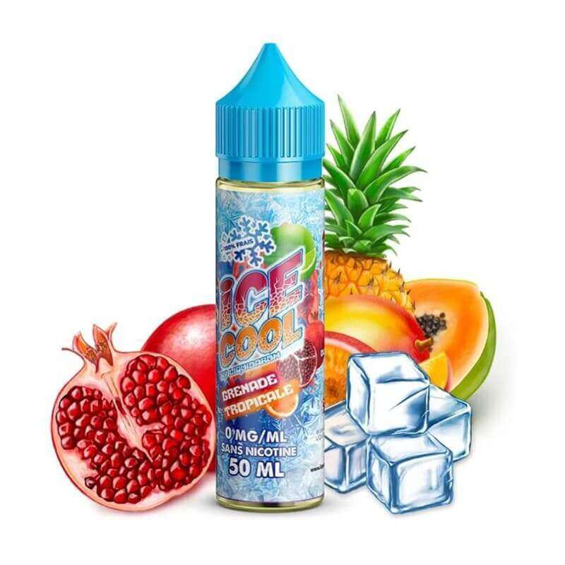 LIQUIDAROM ICE COOL Grenade Tropicale - E-liquide 50ml-0 mg-VAPEVO