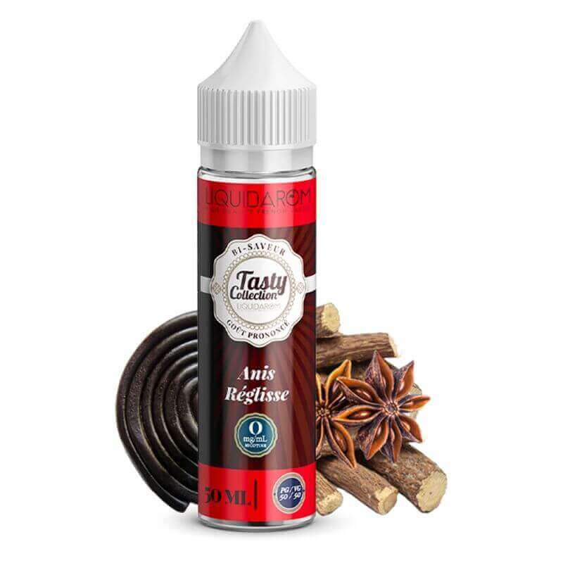 LIQUIDAROM TASTY COLLECTION E-liquide Anis Réglisse 50ml-0 mg-VAPEVO