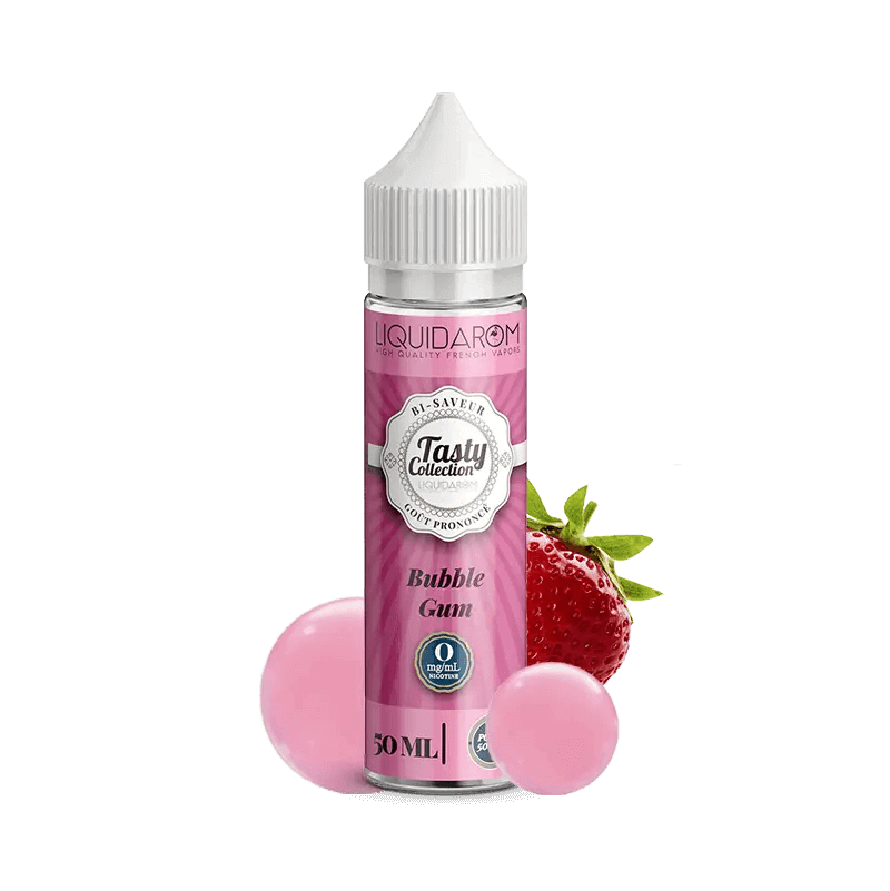 LIQUIDAROM TASTY COLLECTION E-liquide Bubble Gum 50ml-0 mg-VAPEVO