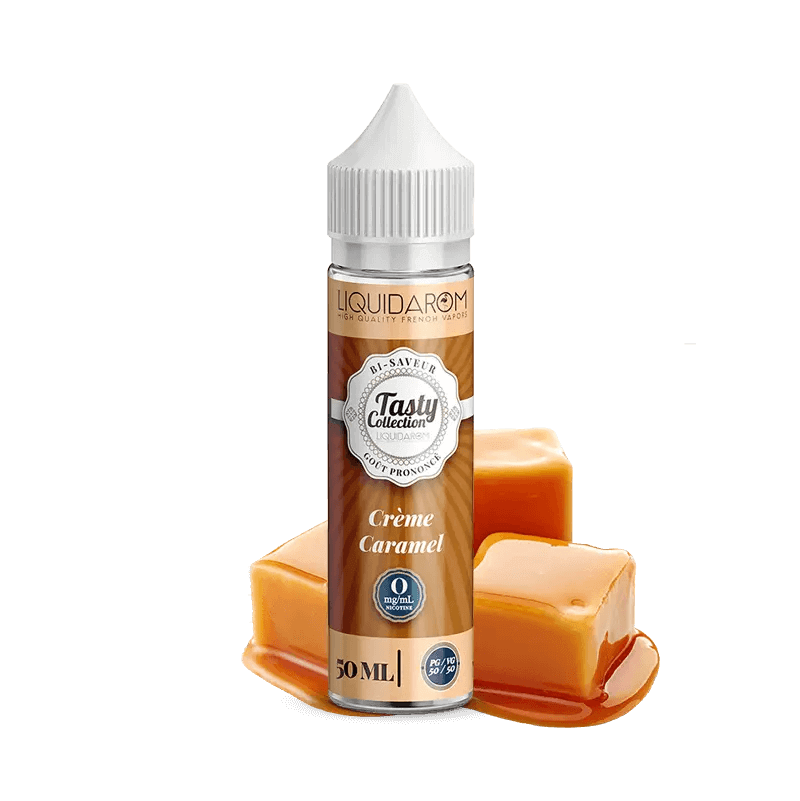 LIQUIDAROM TASTY COLLECTION E-liquide Crème Caramel 50ml-0 mg-VAPEVO