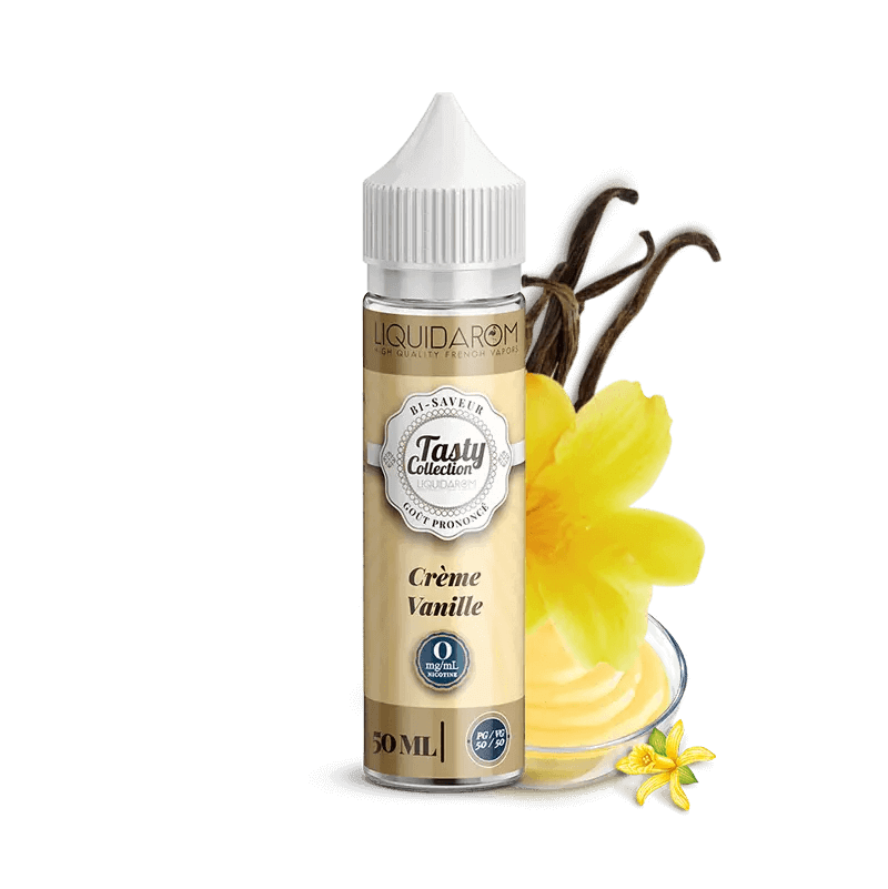 LIQUIDAROM TASTY COLLECTION E-liquide Crème Vanille 50ml-0 mg-VAPEVO