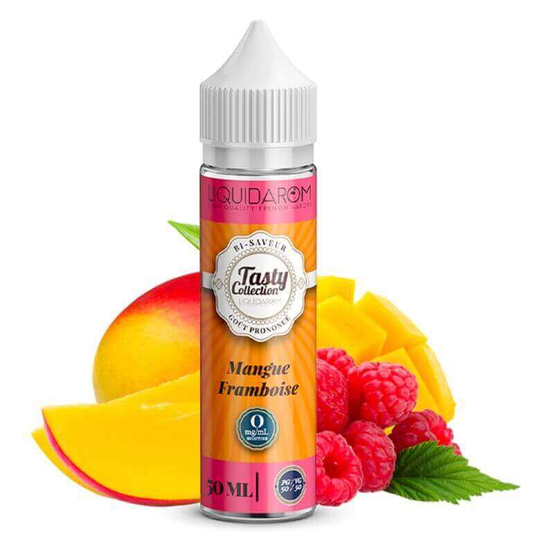 LIQUIDAROM TASTY COLLECTION E-liquide Mangue Framboise 50ml-0 mg-VAPEVO