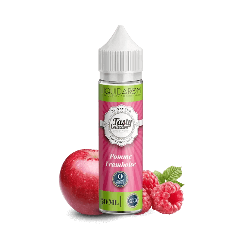 LIQUIDAROM TASTY COLLECTION E-liquide Pomme Framboise 50ml-0 mg-VAPEVO