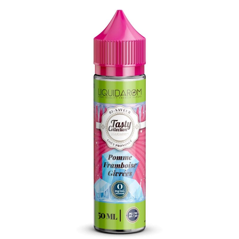 LIQUIDAROM TASTY Pomme Framboise Givrés - E-liquide 50ml-0 mg-VAPEVO