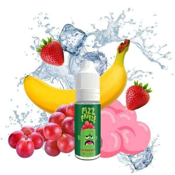 LIQUIDEO Fizz & Freeze Fraise Banane Raisin - E-liquide 10ml-0 mg-VAPEVO