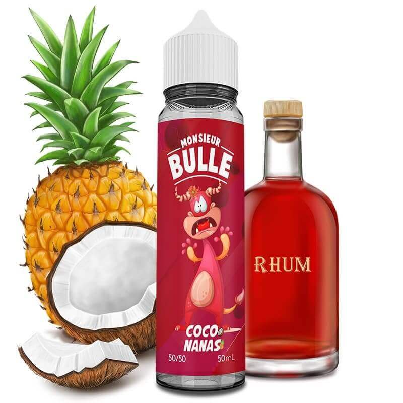 LIQUIDEO Monsieur Bulle Coco Nanas - E-liquide 50ml-0 mg-VAPEVO