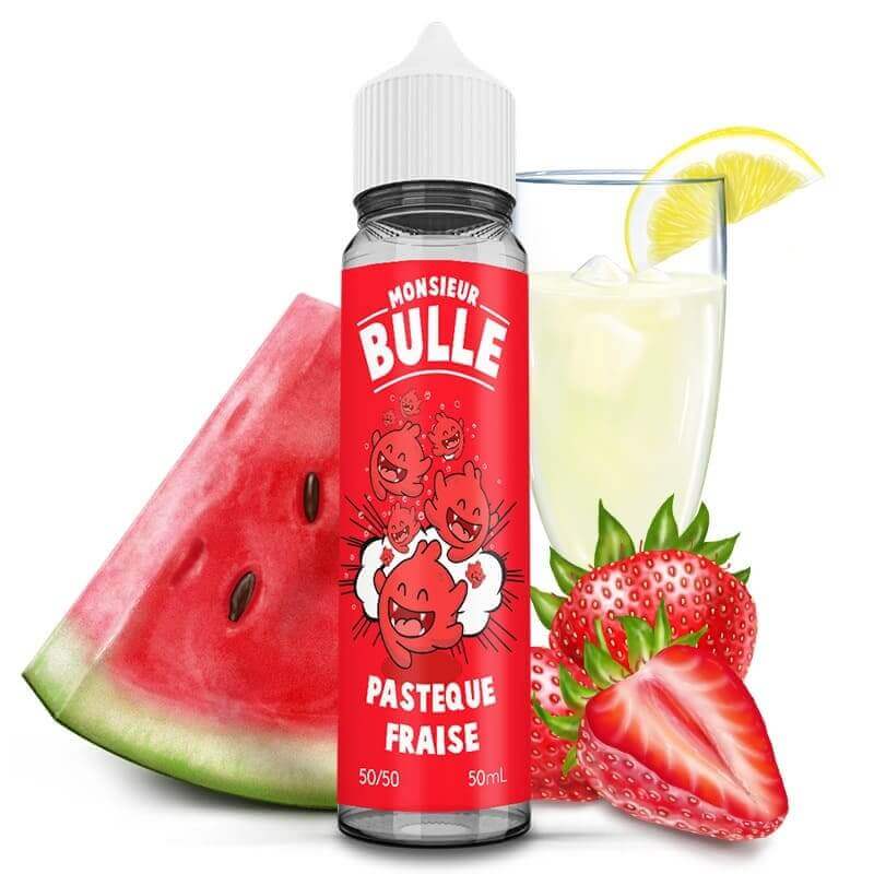 LIQUIDEO Monsieur Bulle Pastèque Fraise - E-liquide 50ml-0 mg-VAPEVO