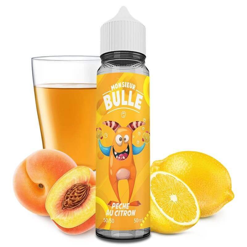 LIQUIDEO Monsieur Bulle Pêche Au Citron - E-liquide 50ml-0 mg-VAPEVO