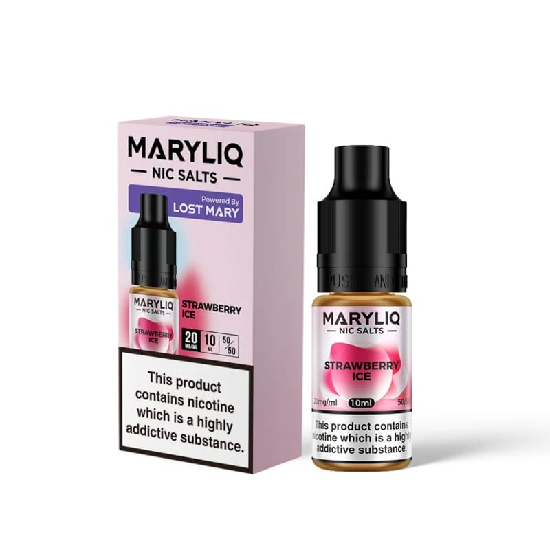 LOST MARY Maryliq Strawberry Ice - Sel de nicotine 10ml-10 mg-VAPEVO