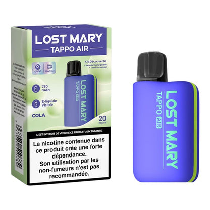 LOST MARY Tappo Air - Kit E-Cigarette avec Cartouche Rechargeable-10 mg-Cola-VAPEVO