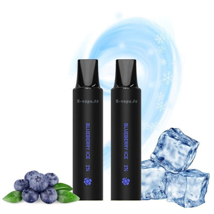 LOST VAPE Rebar Next C2 - Pack de 2 Cartouches 2 ml 600 Puffs-20 mg-Blueberry Ice-VAPEVO