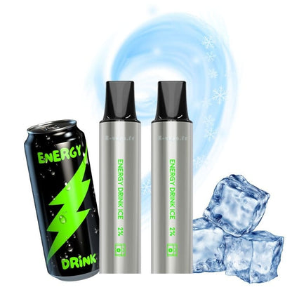 LOST VAPE Rebar Next C2 - Pack de 2 Cartouches 2 ml 600 Puffs-20 mg-Energy Drink Ice-VAPEVO