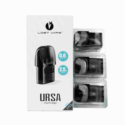 LOST VAPE URSA Nano - Pack de 3 Cartouches Pod 2.5ml-0.6 ohm-VAPEVO