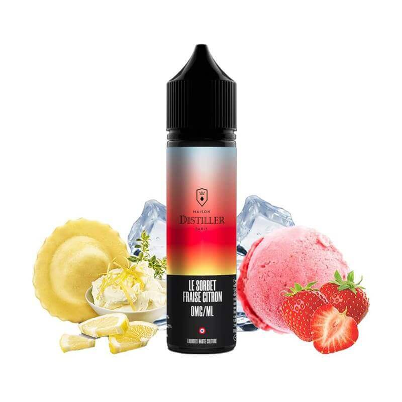 MAISON DISTILLER Le Sorbet Fraise Citron - E-liquide 50ml-0 mg-VAPEVO