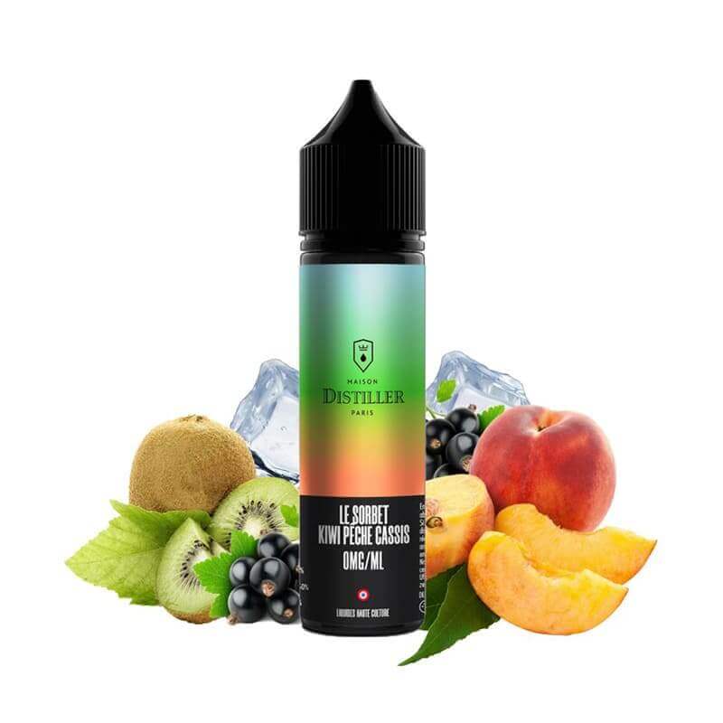 MAISON DISTILLER Le Sorbet Kiwi Pêche Cassis - E-liquide 50ml-0 mg-VAPEVO