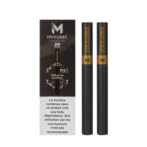 MOSMO Stick - Pack de 2 Pods Jetables 300 Puffs-20 mg-Tobacco Coffee-VAPEVO