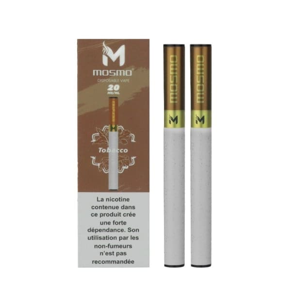 MOSMO Stick - Pack de 2 Pods Jetables 300 Puffs-20 mg-Tobacco-VAPEVO