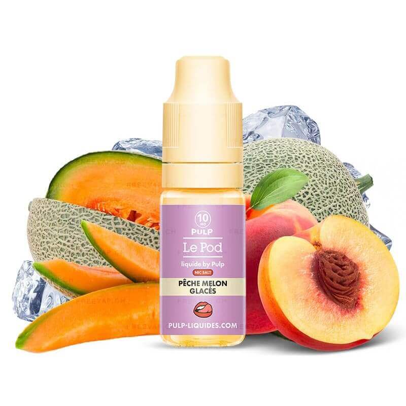 PULP Le Pod Pêche Melon Glacés - Sel de nicotine 10ml-VAPEVO