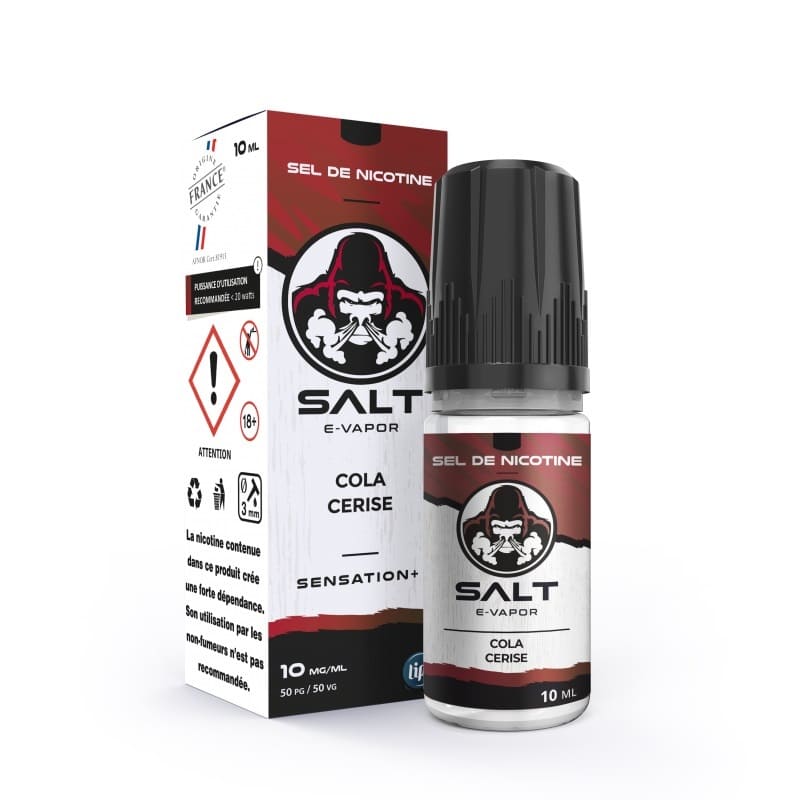 SALT E-VAPOR Cola Cerise - Sel de nicotine 10ml-10 mg-VAPEVO