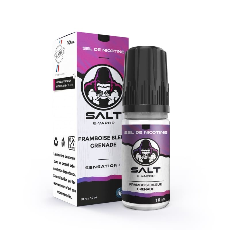 SALT E-VAPOR Framboise Bleue Grenade - Sel de nicotine 10ml-VAPEVO