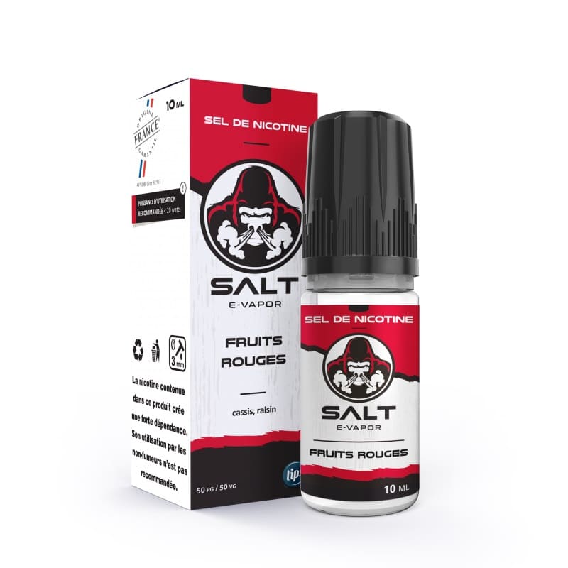 SALT E-VAPOR Fruits Rouges - Sel de nicotine 10ml-10 mg-VAPEVO