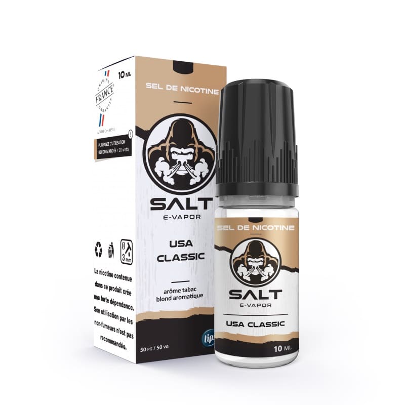 SALT E-VAPOR USA Classic - Sel de nicotine 10ml-10 mg-VAPEVO