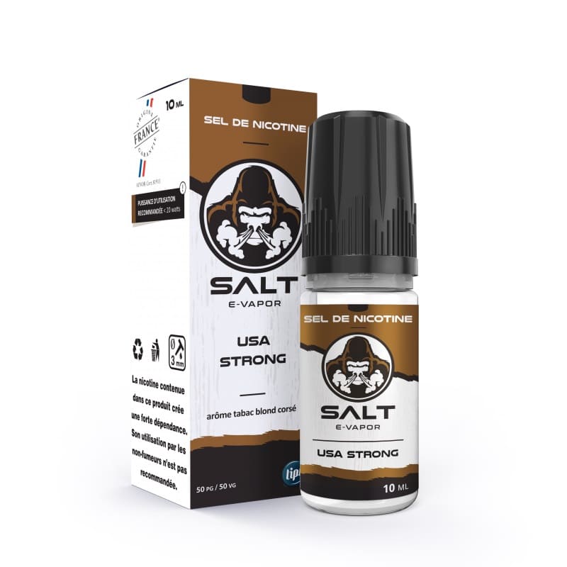 SALT E-VAPOR USA Strong - Sel de nicotine 10ml-VAPEVO