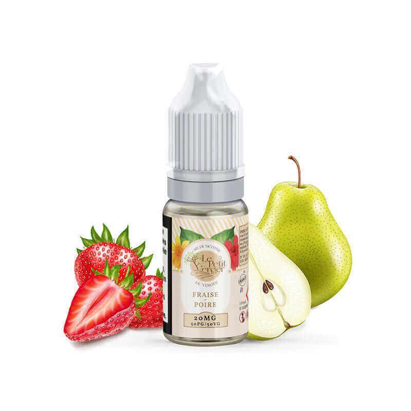 SAVOUREA Le Petit Verger Fraise Poire - E-liquide 10ml-20 mg (Sel de nicotine)-VAPEVO