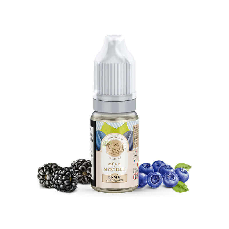 SAVOUREA Le Petit Verger Mûre Myrtille - E-liquide 10ml-20 mg (Sel de nicotine)-VAPEVO