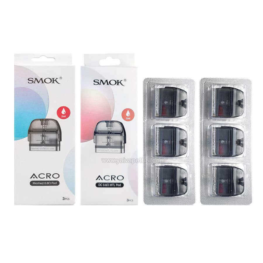 SMOKTECH ACRO - Pack de 3 Cartouches Pod 2ml-VAPEVO