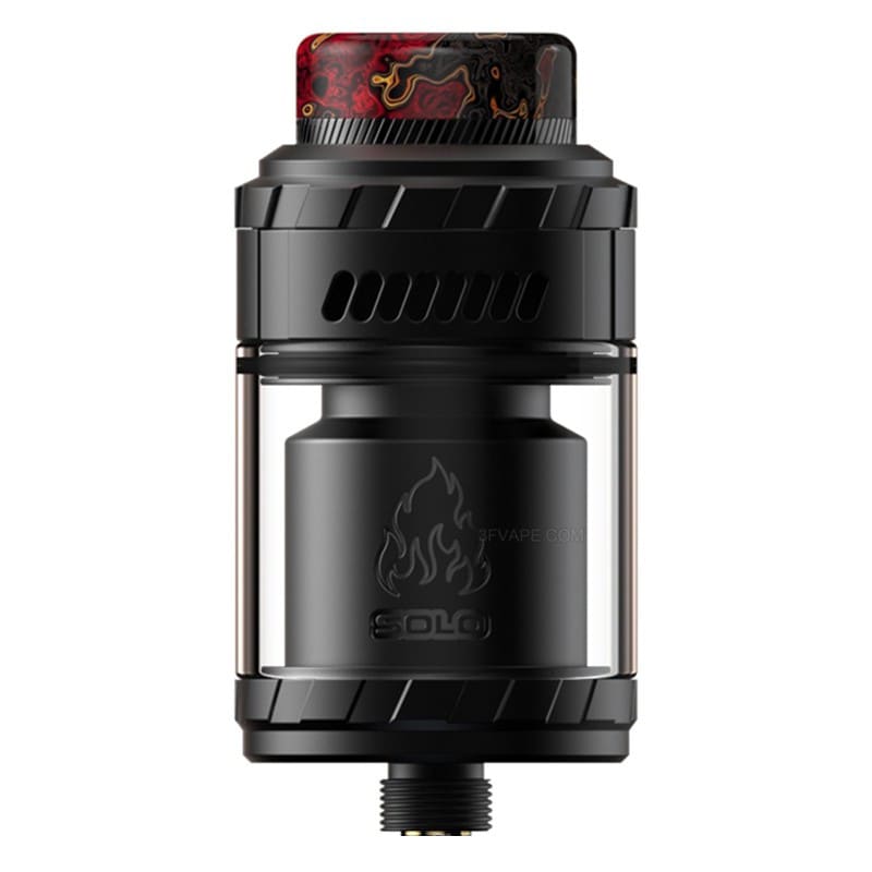 THC X MIKE VAPES Blaze Solo RTA - Atomiseur Reconstructible 5.5ml 25mm-Matte Black-VAPEVO