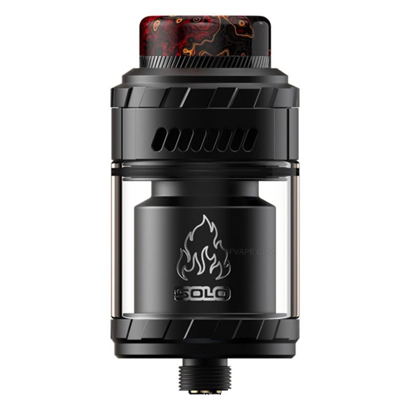 THC X MIKE VAPES Blaze Solo RTA - Atomiseur Reconstructible 5.5ml 25mm-Silver Black-VAPEVO