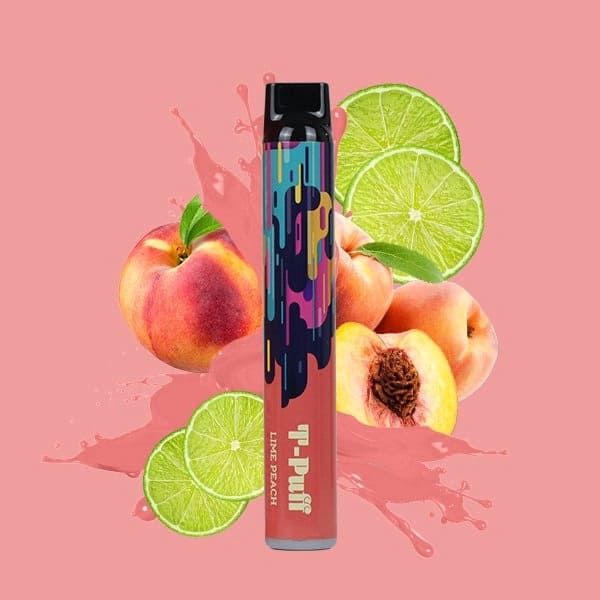 TRIBAL FORCE T-Puff - Pod Jetable 600 Puffs-10 mg-Lime Peach-VAPEVO