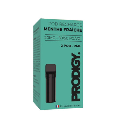 VAPE MAKER Prodigy - Pack de 2 Cartouches 2ml 20mg-0 mg-Menthe Fraîche-VAPEVO