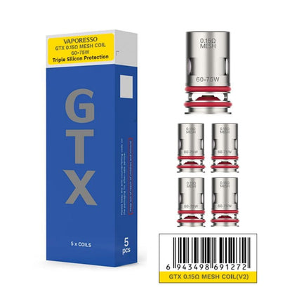 VAPORESSO GTX V2 - Pack de 5 Résistances-GTX-2 0.15 ohm-VAPEVO