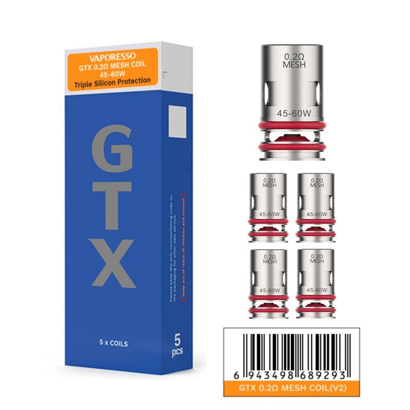 VAPORESSO GTX V2 - Pack de 5 Résistances-GTX-2 0.2 ohm-VAPEVO