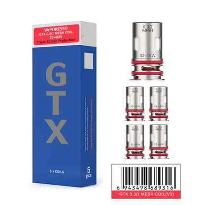 VAPORESSO GTX V2 - Pack de 5 Résistances-GTX-2 0.3 ohm-VAPEVO