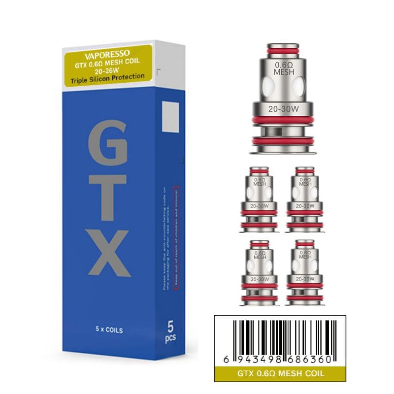 VAPORESSO GTX V2 - Pack de 5 Résistances-GTX-2 0.6 ohm-VAPEVO