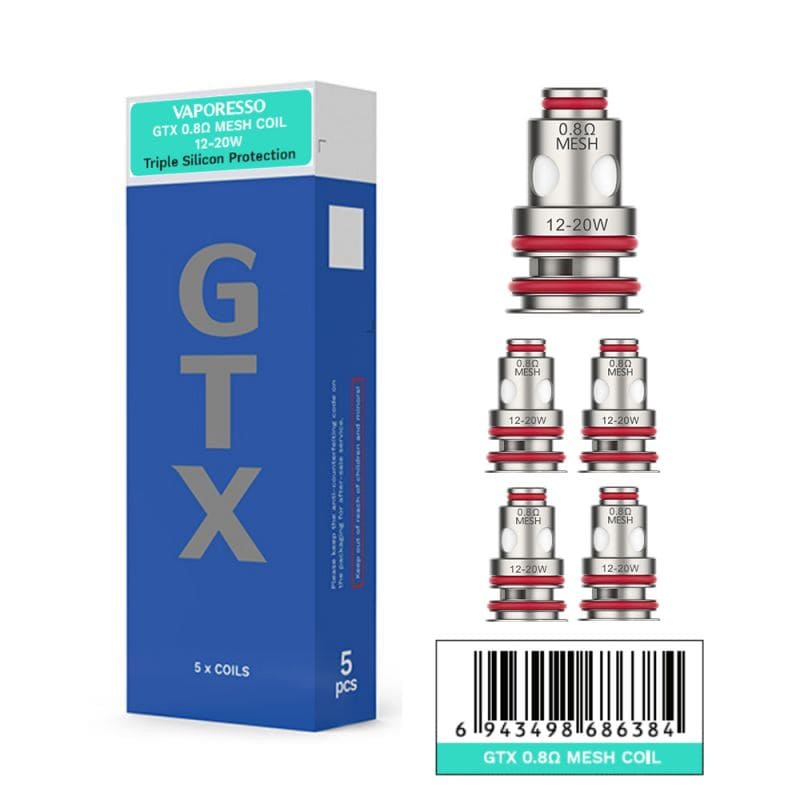 VAPORESSO GTX V2 - Pack de 5 Résistances-GTX-2 0.8 ohm-VAPEVO